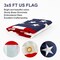 3x5 FT Polyester American Flag with Embroidered Stars, Sewn Stripes, Brass Grommets - Outdoor USA Flags